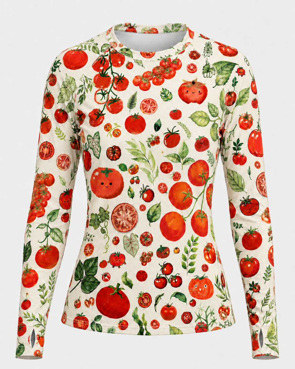 Tomatoes Women's Long-Sleeve Sun Shirt With Thumbholes