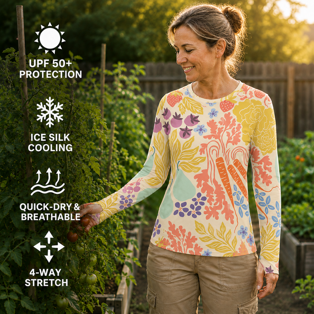Garden Women's Long-Sleeve Sun Shirt With Thumbholes