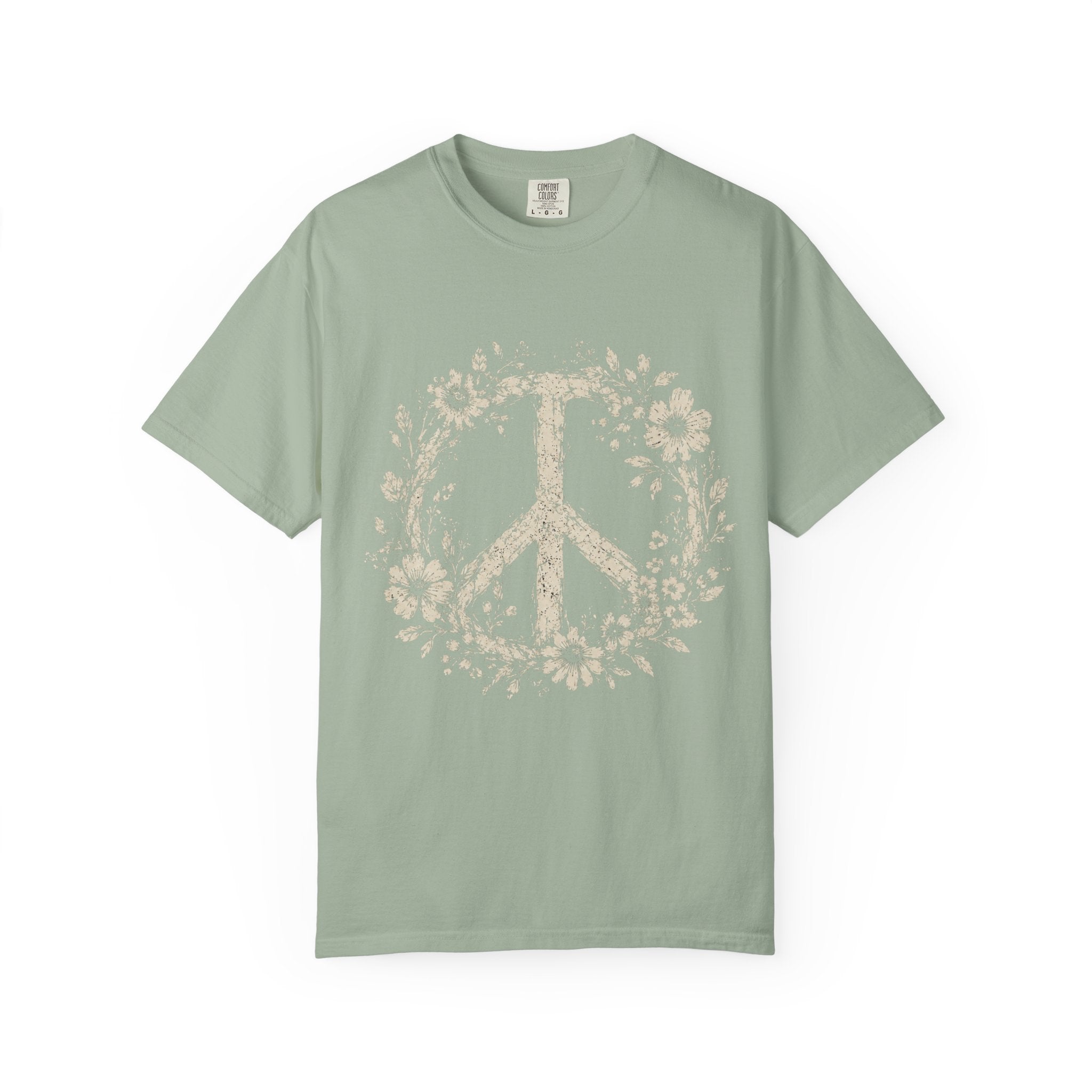 Floral Peace Comfort Colors T-shirt