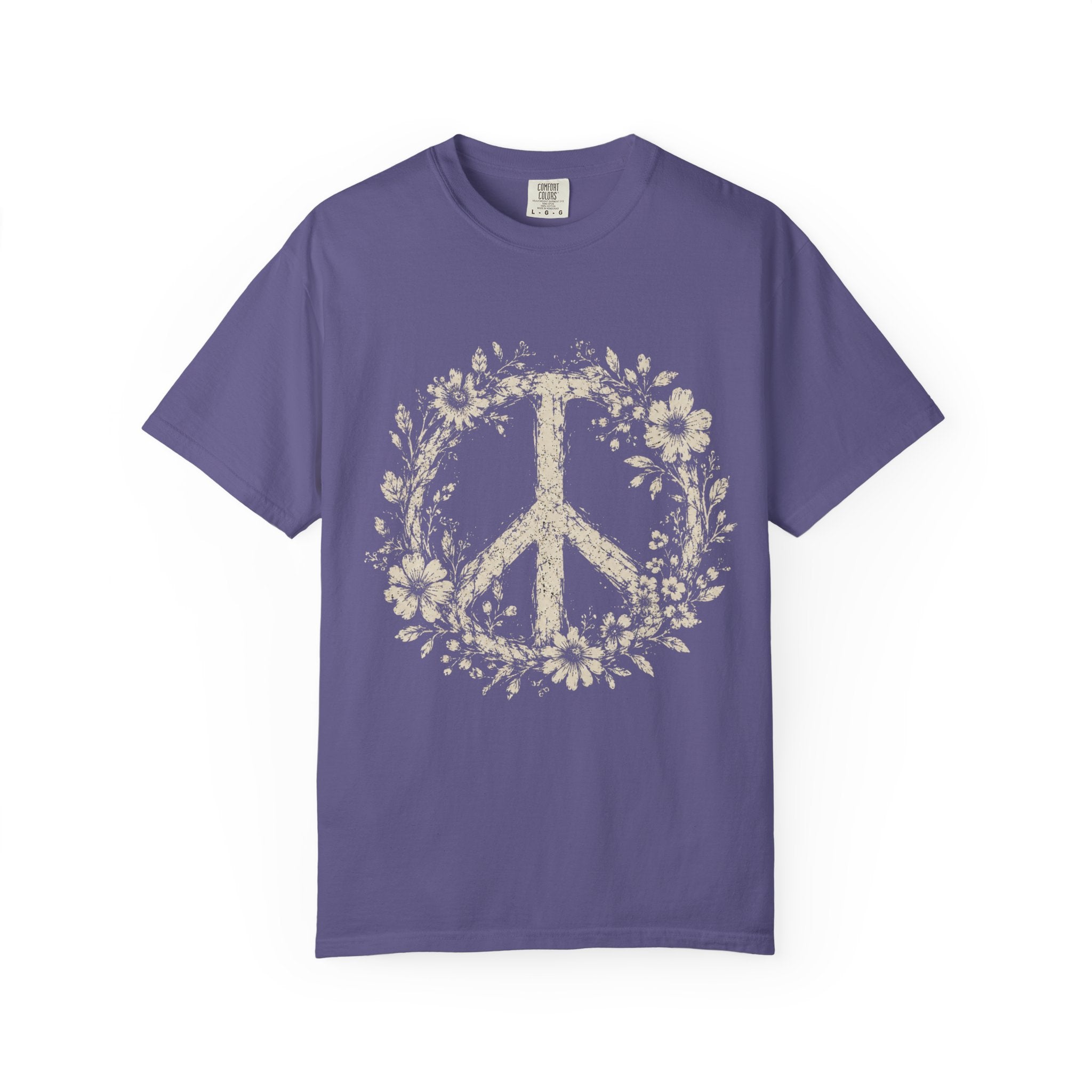 Floral Peace Comfort Colors T-shirt