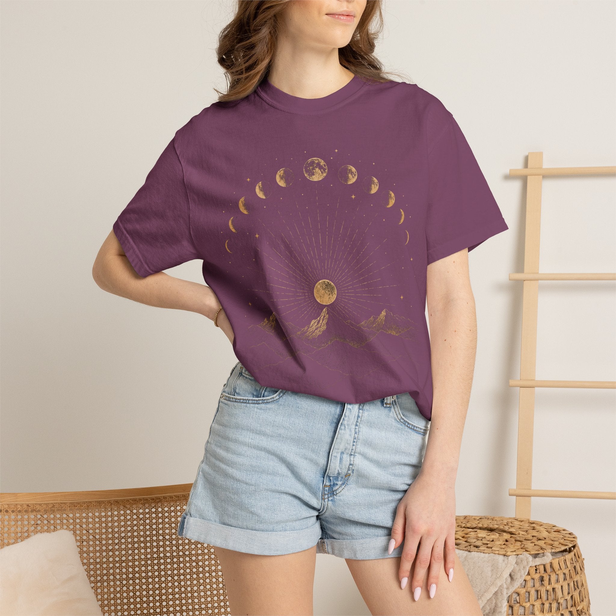 Celestial Moon Phase Comfort Colors T-shirt
