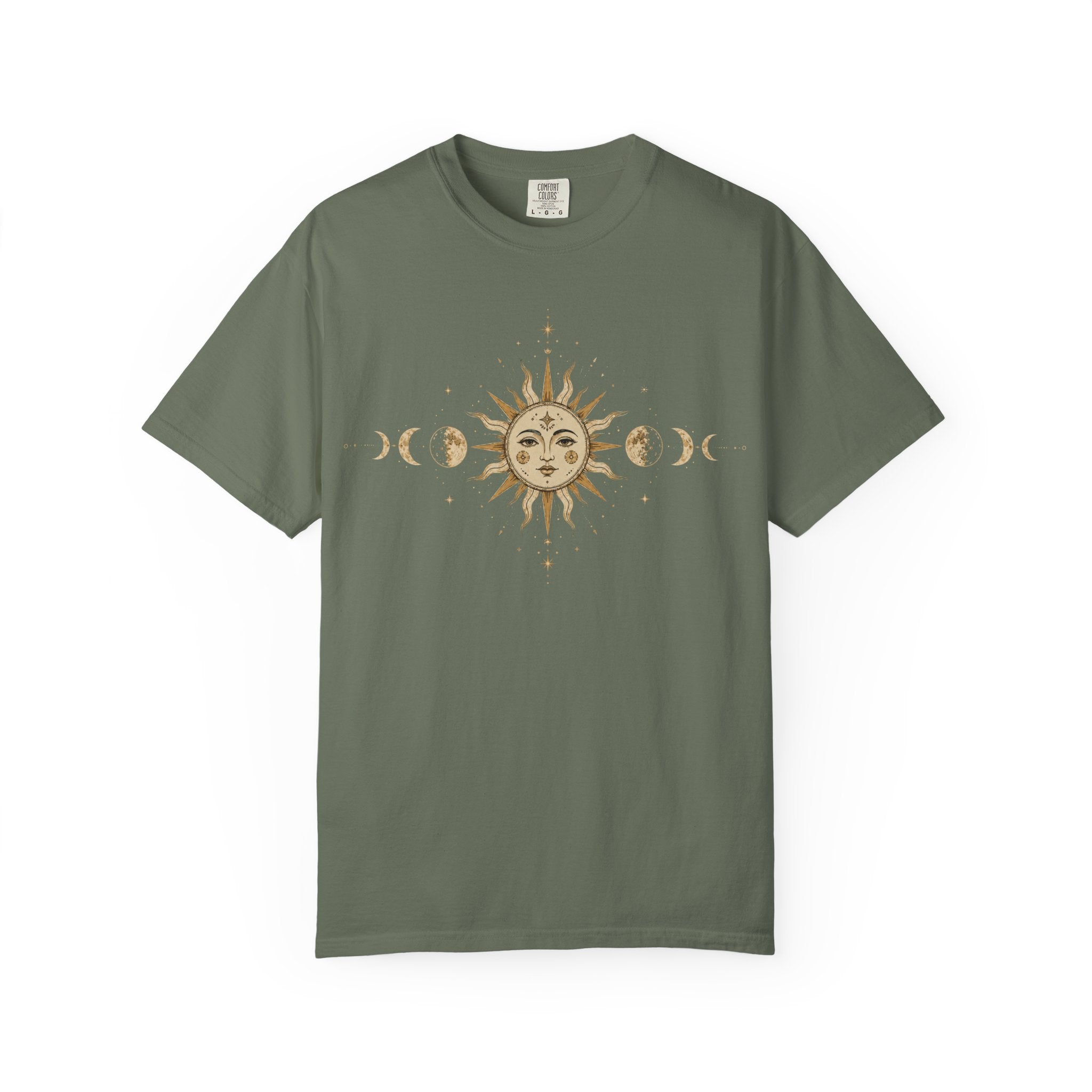 Celestial Sun And Moon Phase Comfort Colors T-shirt