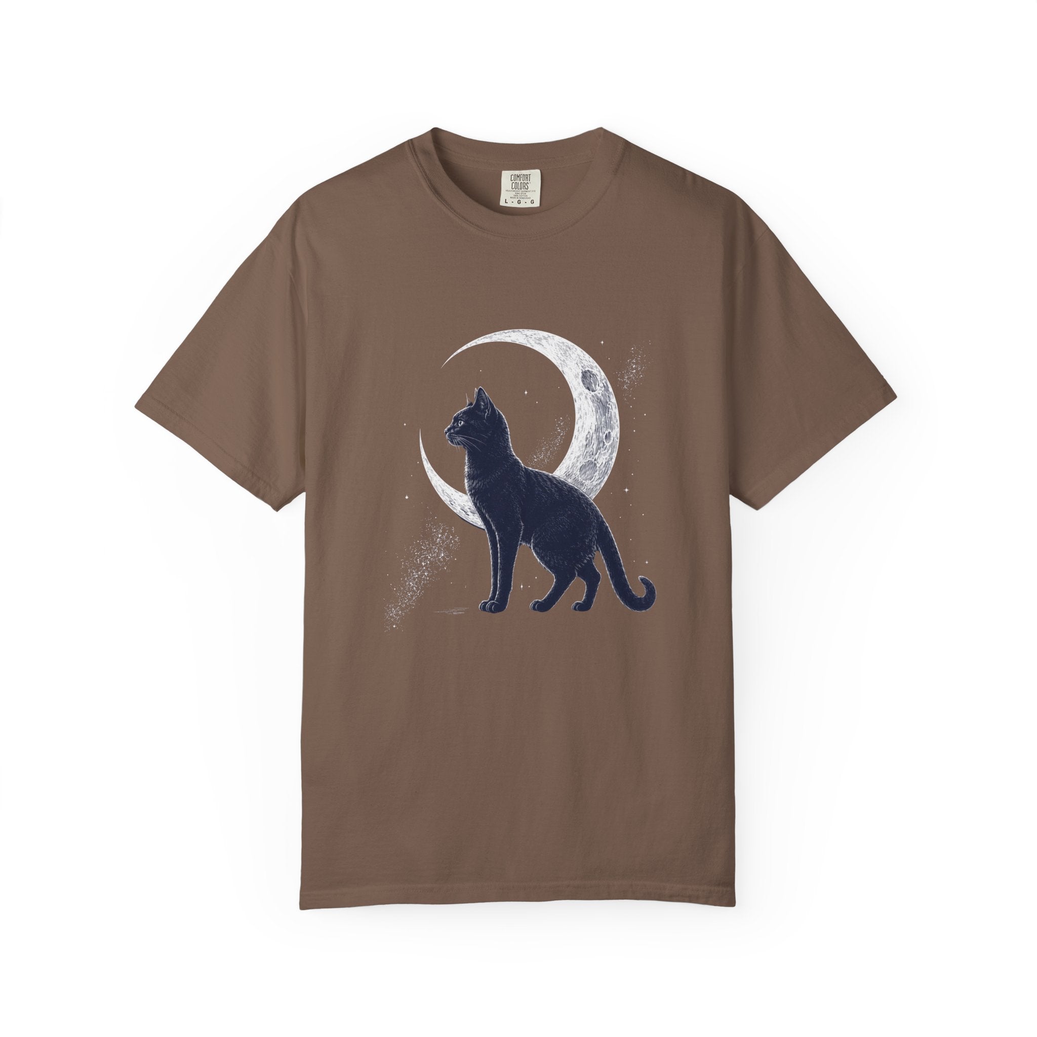 Black Cat and Moon Comfort Colors T-shirt
