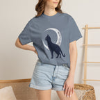 Black Cat and Moon Comfort Colors T-shirt