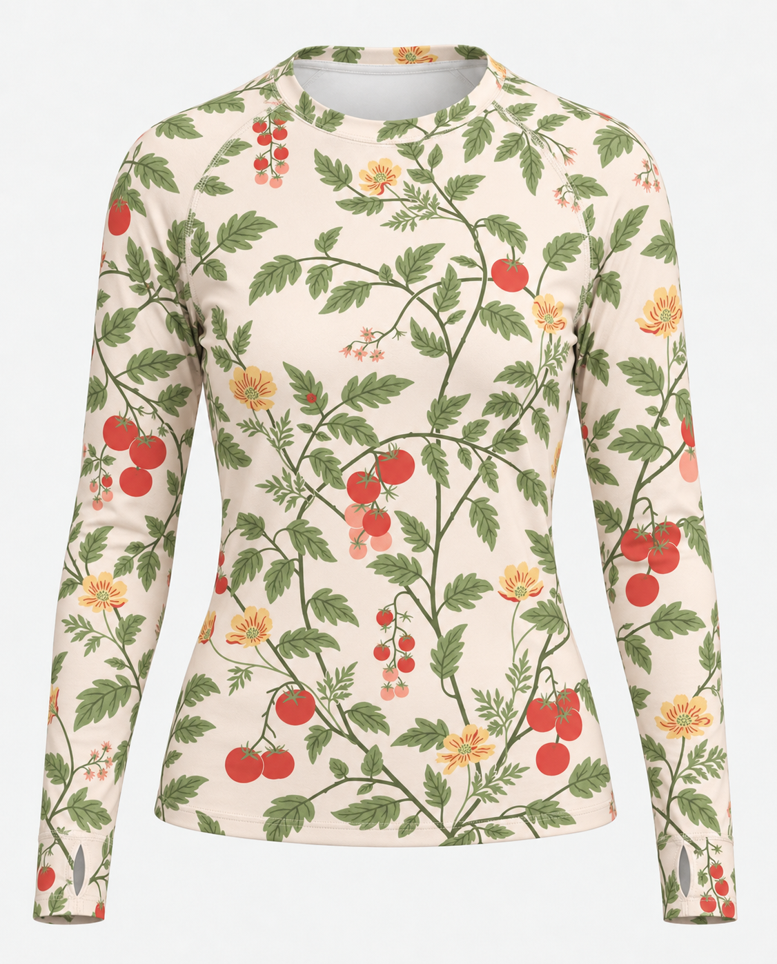 Tomato Vine Women's Long-Sleeve Sun Shirt With Thumbholes