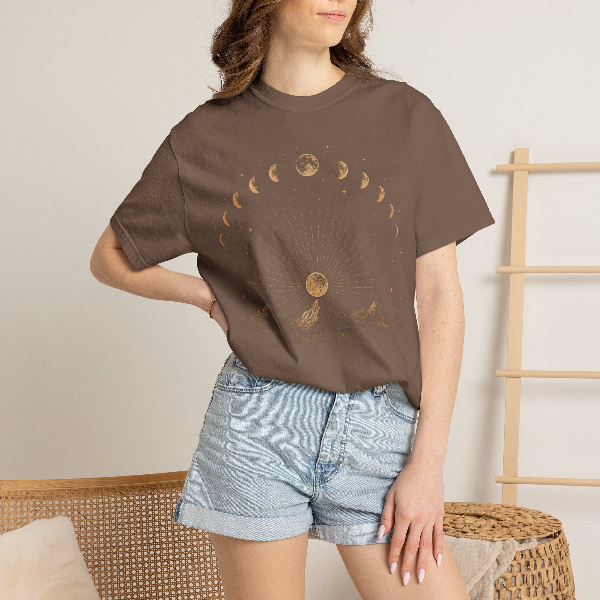 Celestial Moon Phase Comfort Colors T-shirt