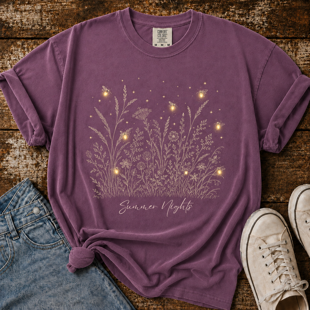 Summer Nights Firefly Comfort Colors T-shirt