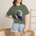 Black Cat and Moon Comfort Colors T-shirt