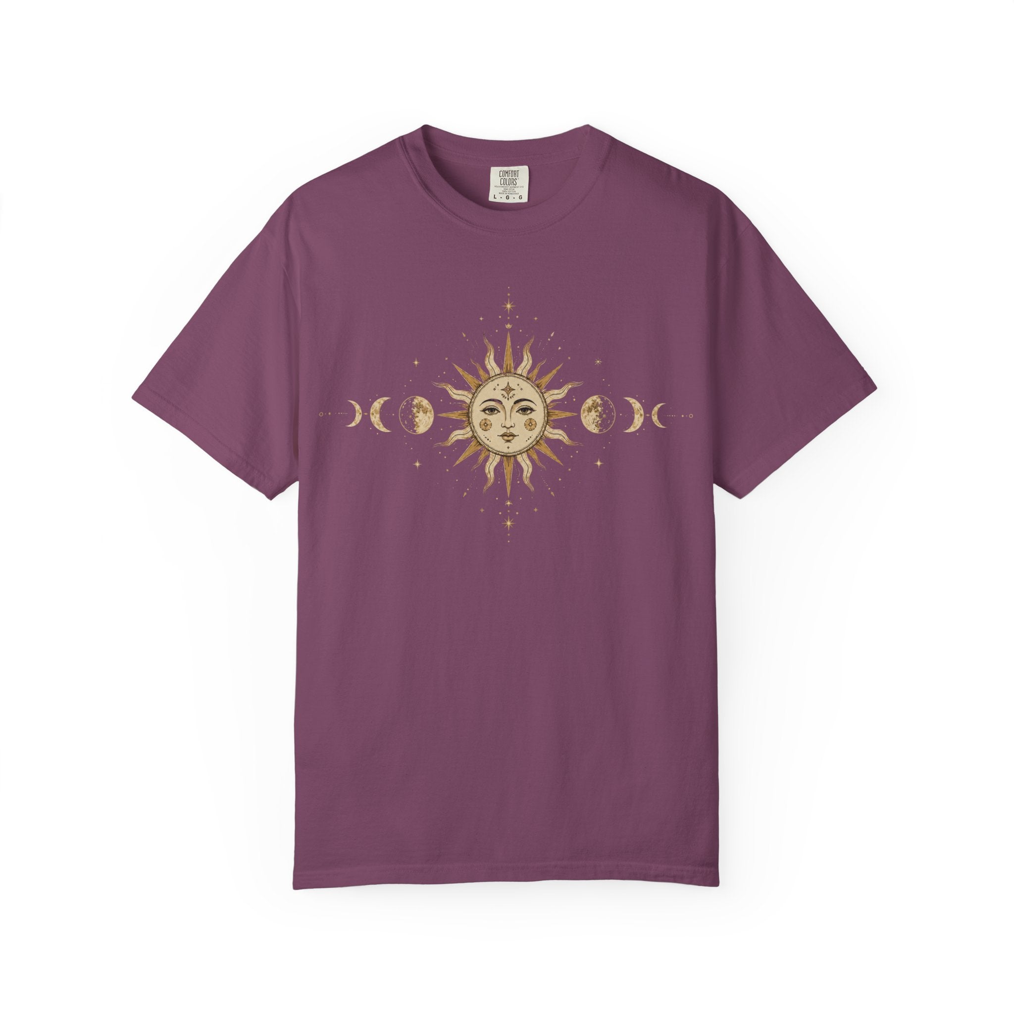 Celestial Sun And Moon Phase Comfort Colors T-shirt