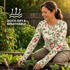 Tomato Vine Women's Long-Sleeve Sun Shirt With Thumbholes