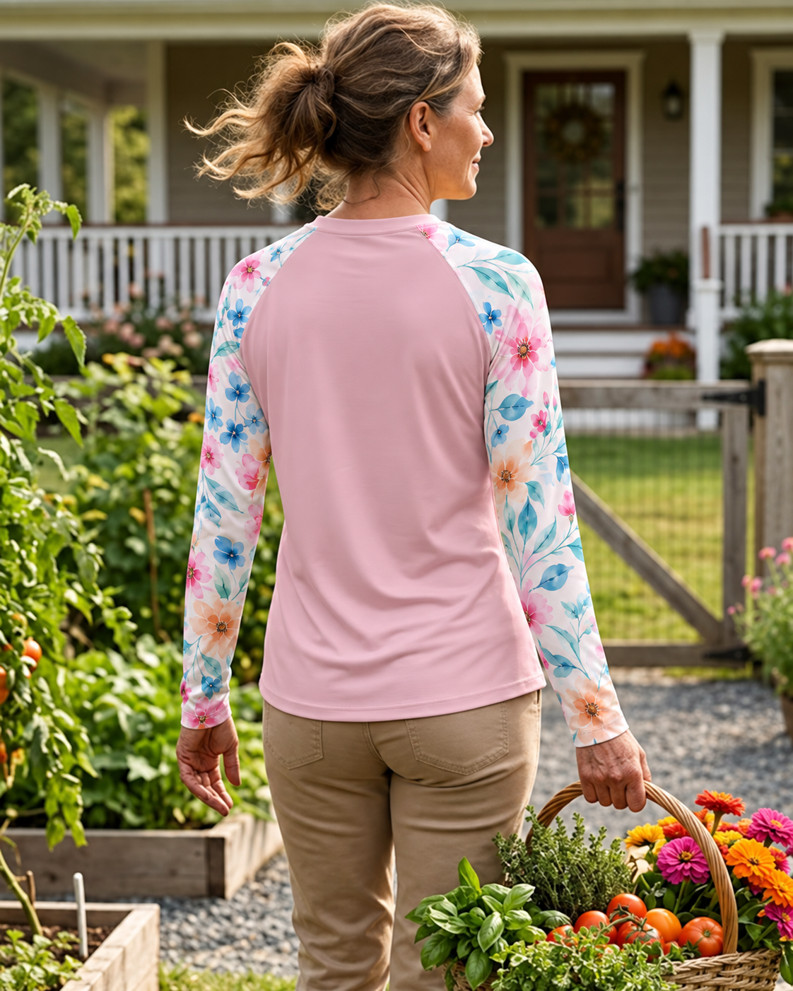 Blush Garden Women's Long-Sleeve Sun Shirt