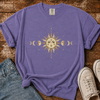 Celestial Sun And Moon Phase Comfort Colors T-shirt