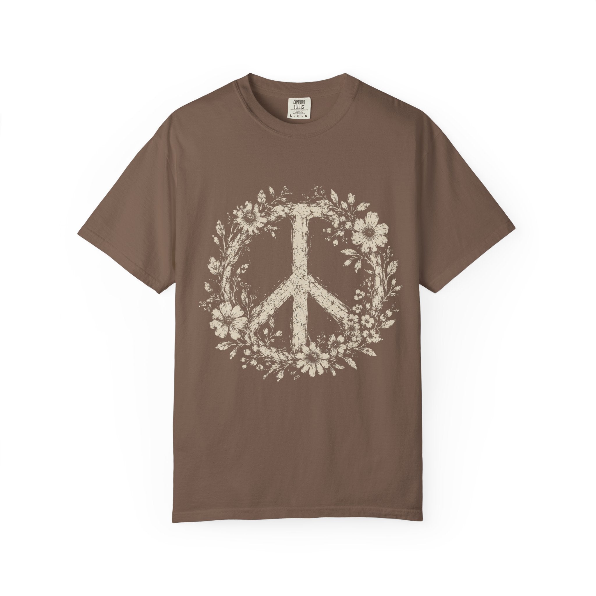 Floral Peace Comfort Colors T-shirt