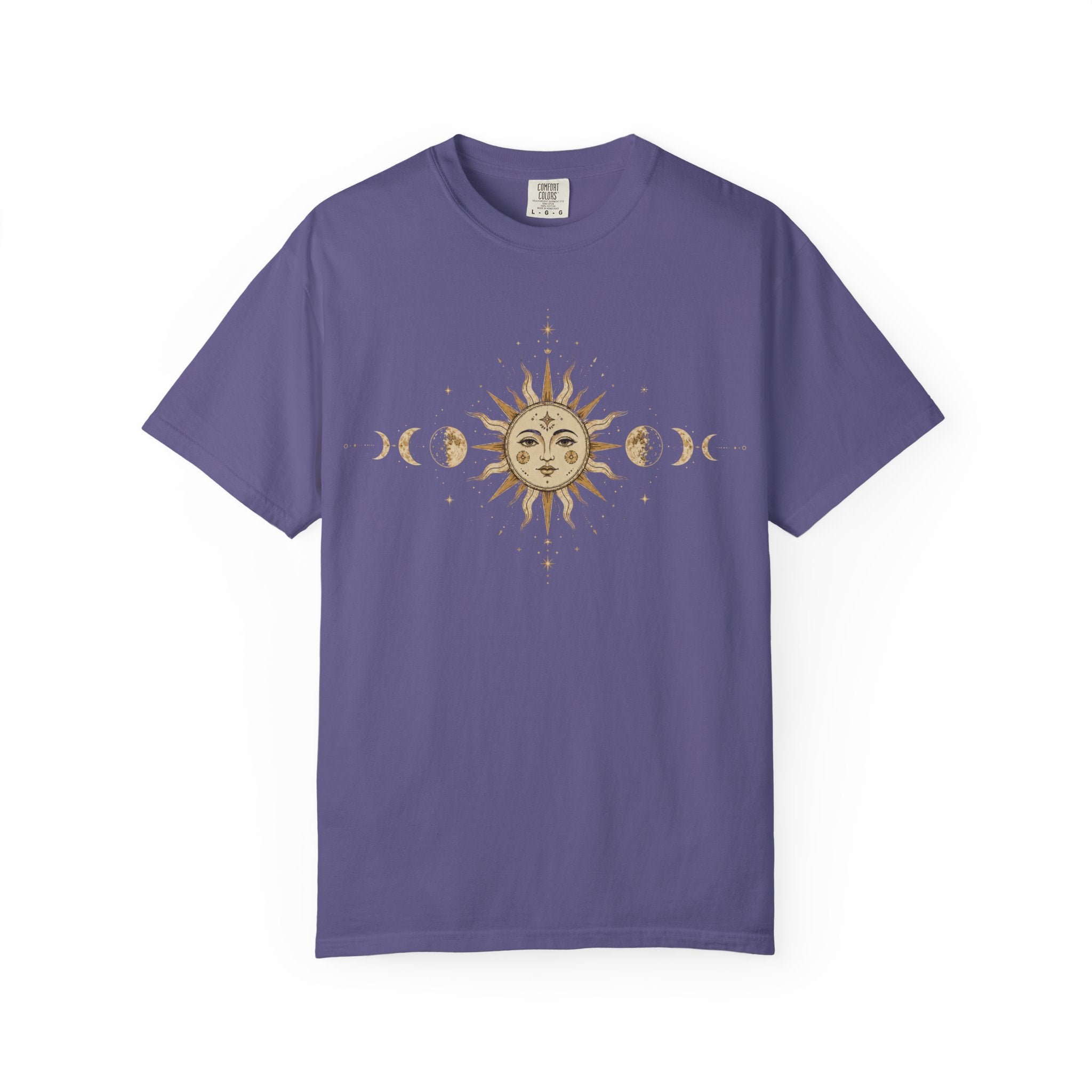 Celestial Sun And Moon Phase Comfort Colors T-shirt