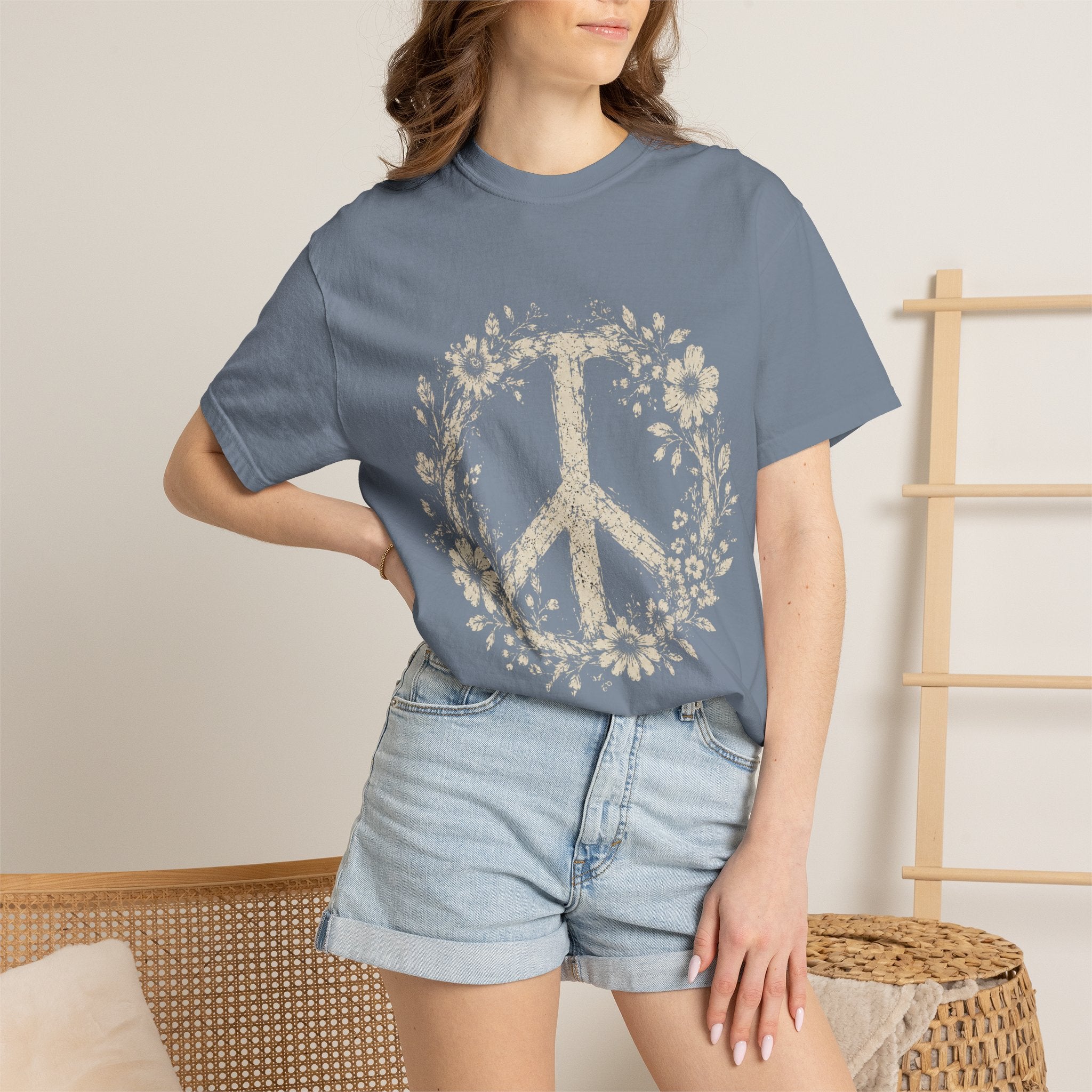 Floral Peace Comfort Colors T-shirt