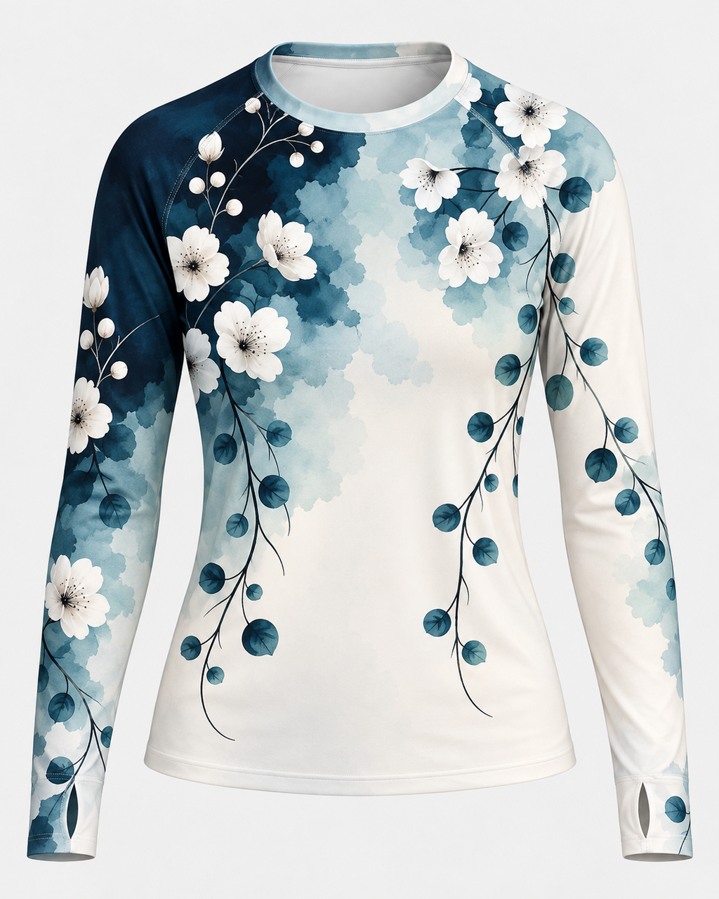 Flowers Women's Long-Sleeve Sun Shirt