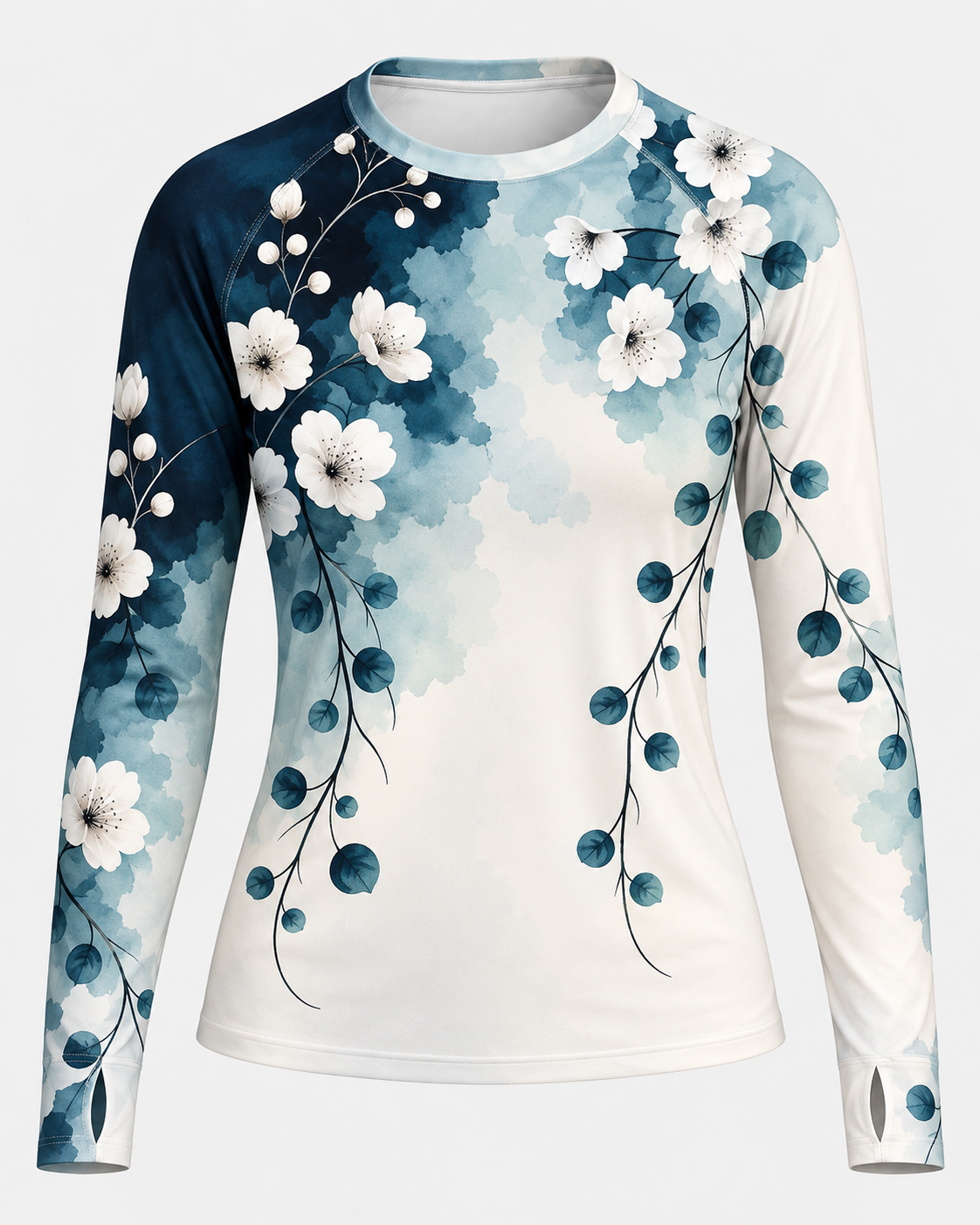 Flowers Women's Long-Sleeve Sun Shirt