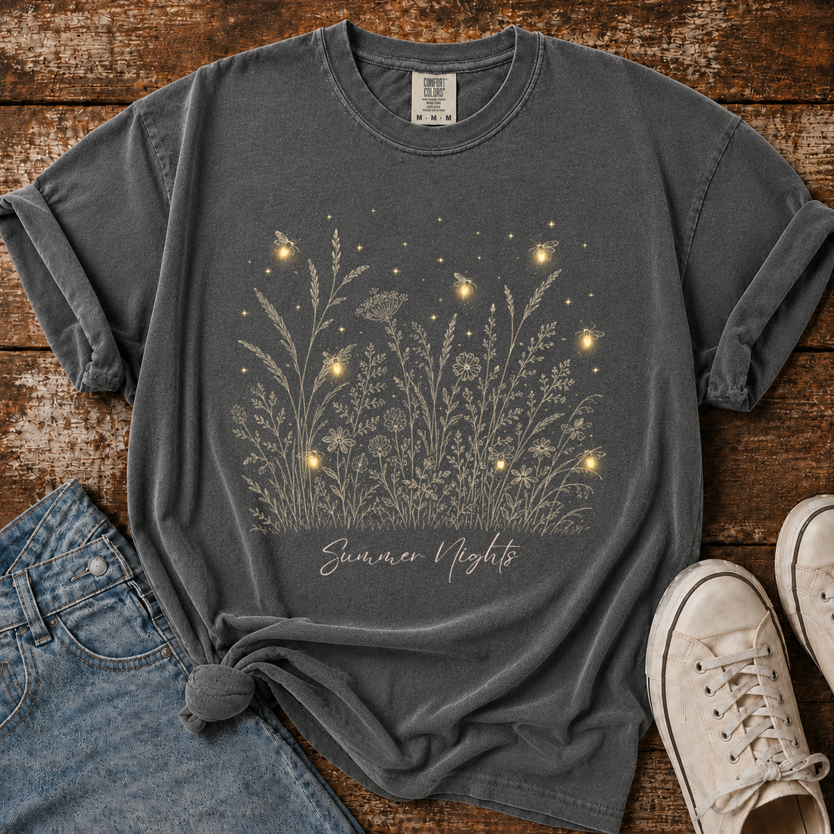 Summer Nights Firefly Comfort Colors T-shirt