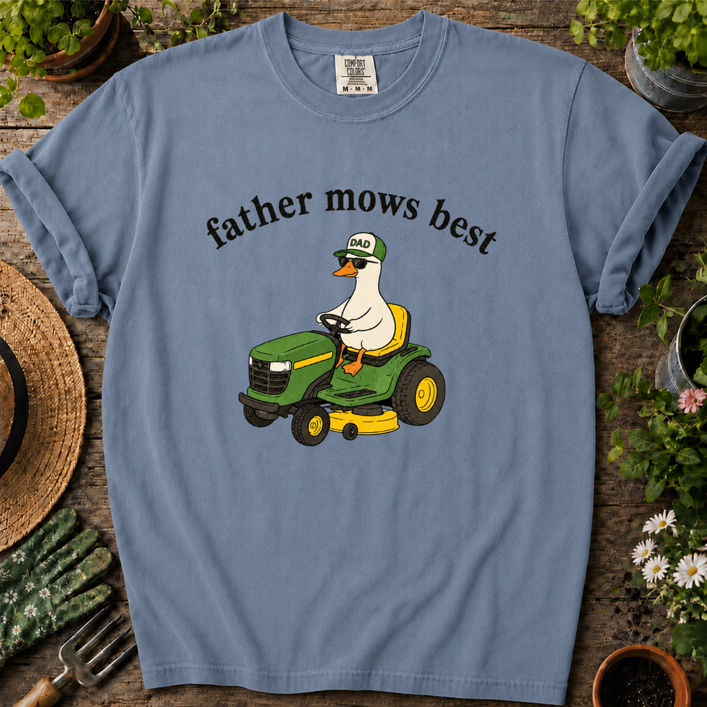 Father Mows Best Comfort Colors T-shirt