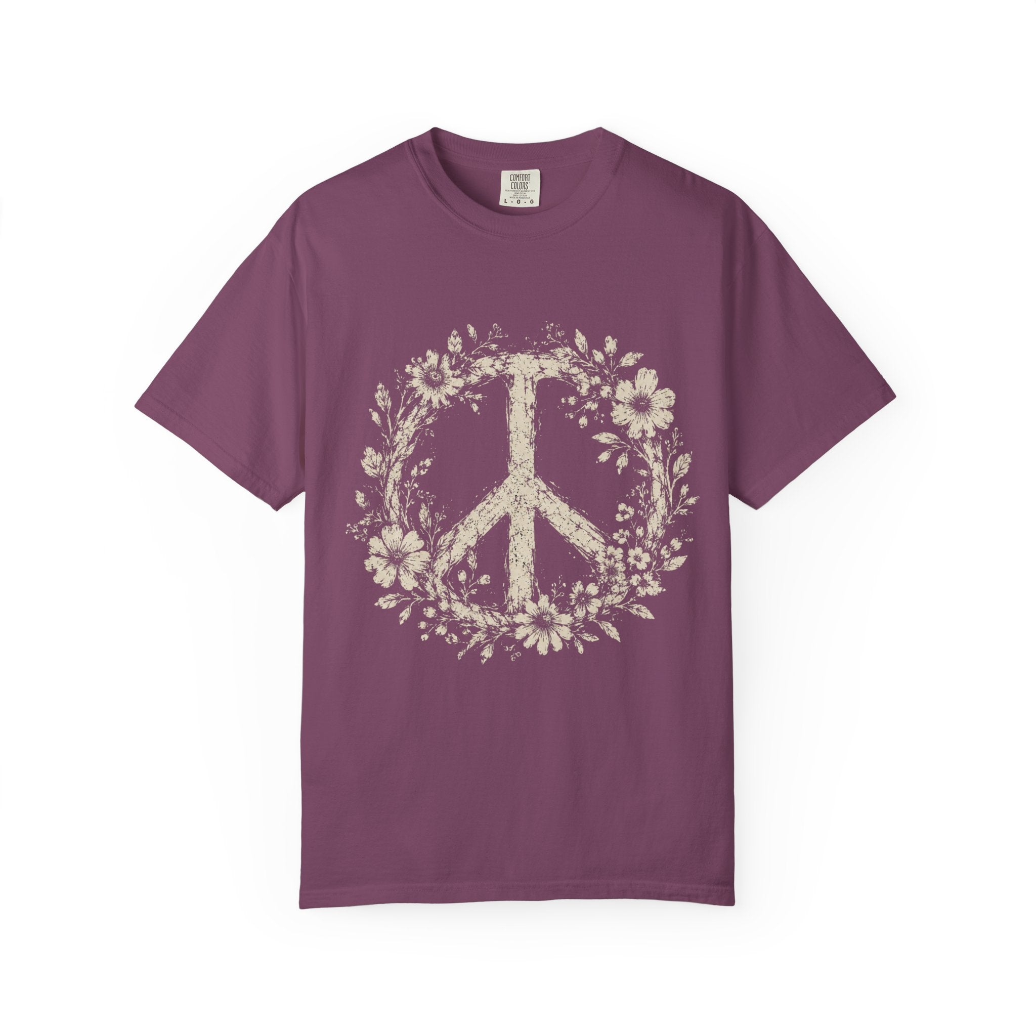 Floral Peace Comfort Colors T-shirt