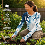 Flowers Women's Long-Sleeve Sun Shirt