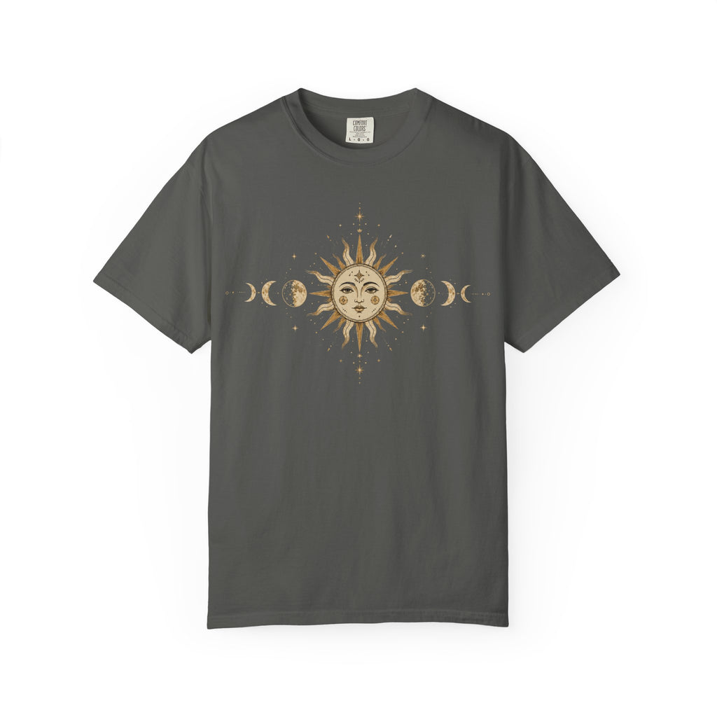 Celestial Sun And Moon Phase Comfort Colors T-shirt
