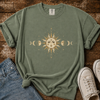 Celestial Sun And Moon Phase Comfort Colors T-shirt