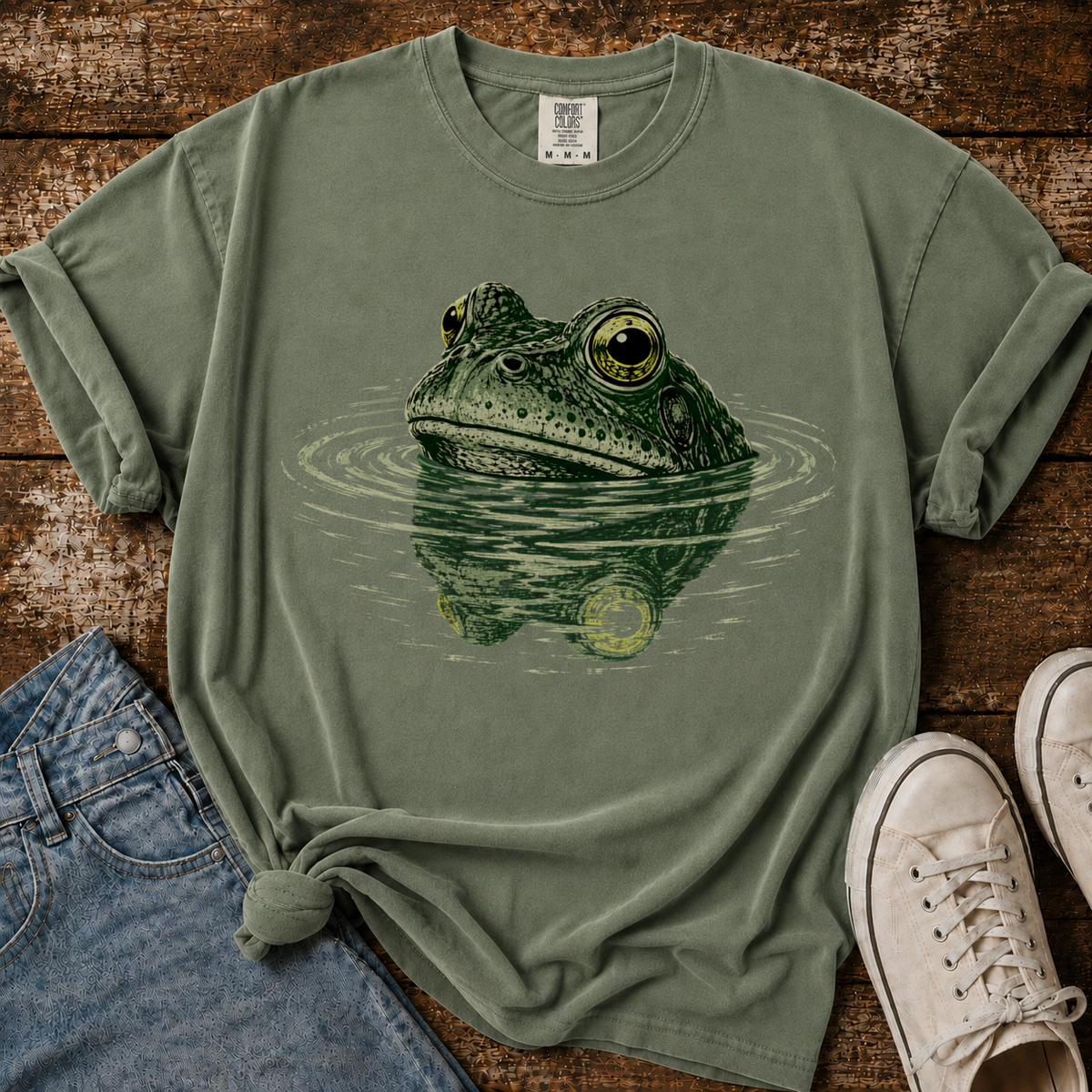 Frog Swimming Comfort Colors T-shirt