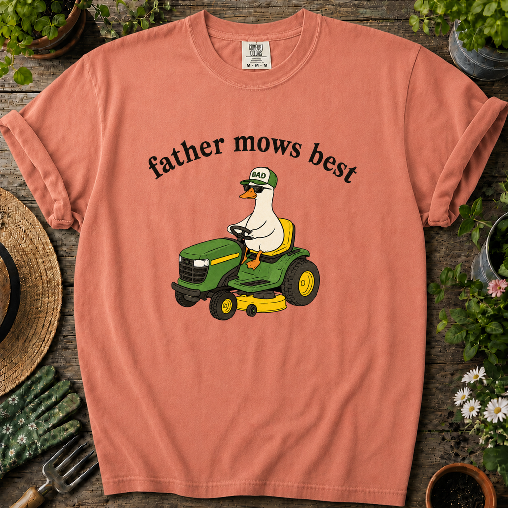 Father Mows Best Comfort Colors T-shirt