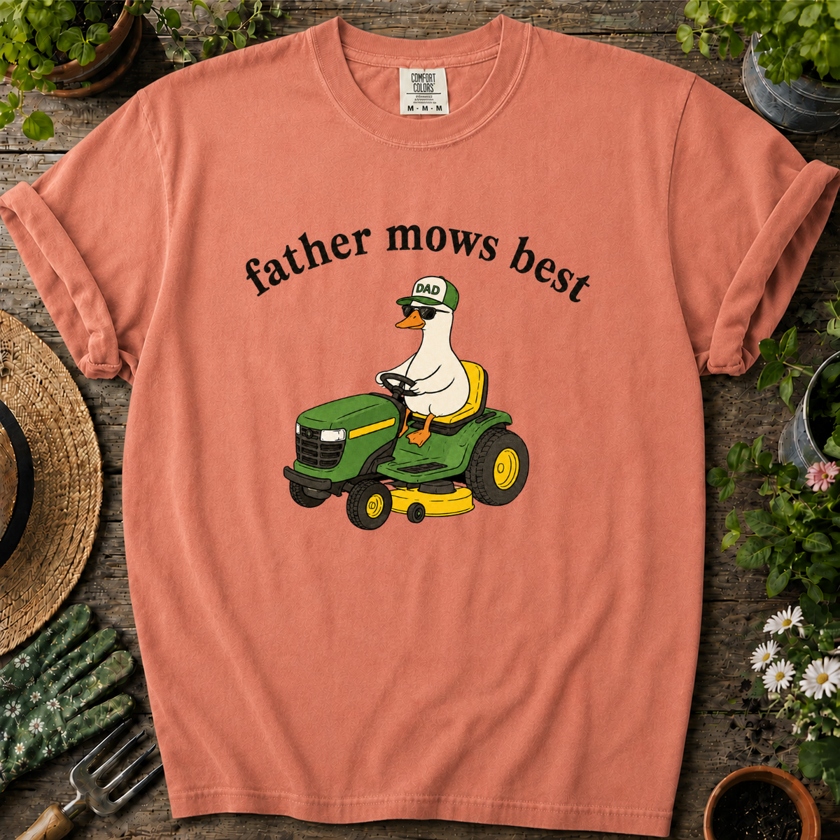 Father Mows Best Comfort Colors T-shirt