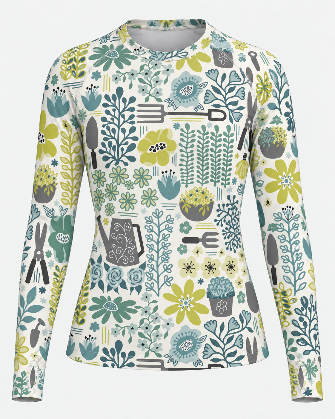 Botanical Garden Women's Long-Sleeve Sun Shirt With Thumbholes