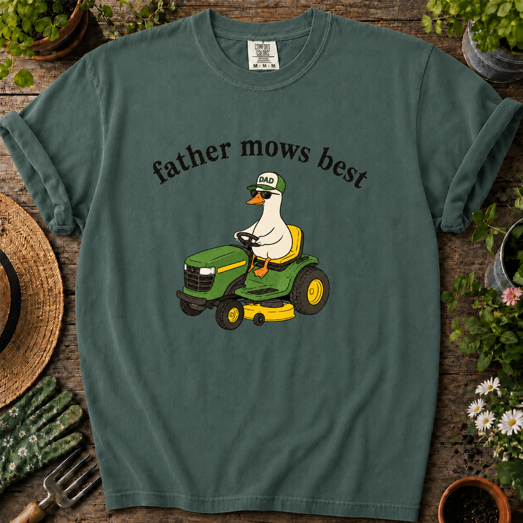Father Mows Best Comfort Colors T-shirt