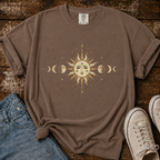 Celestial Sun And Moon Phase Comfort Colors T-shirt