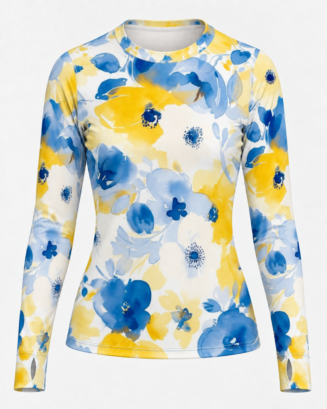 Sunshine Bloom Women's Long-Sleeve Sun Shirt With Thumbholes