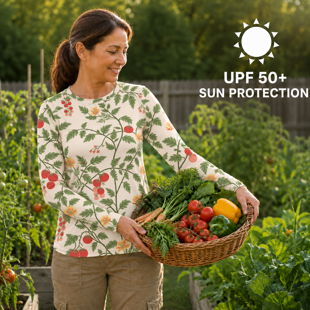 Tomato Vine Women's Long-Sleeve Sun Shirt With Thumbholes