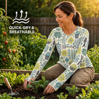 Botanical Garden Women's Long-Sleeve Sun Shirt With Thumbholes