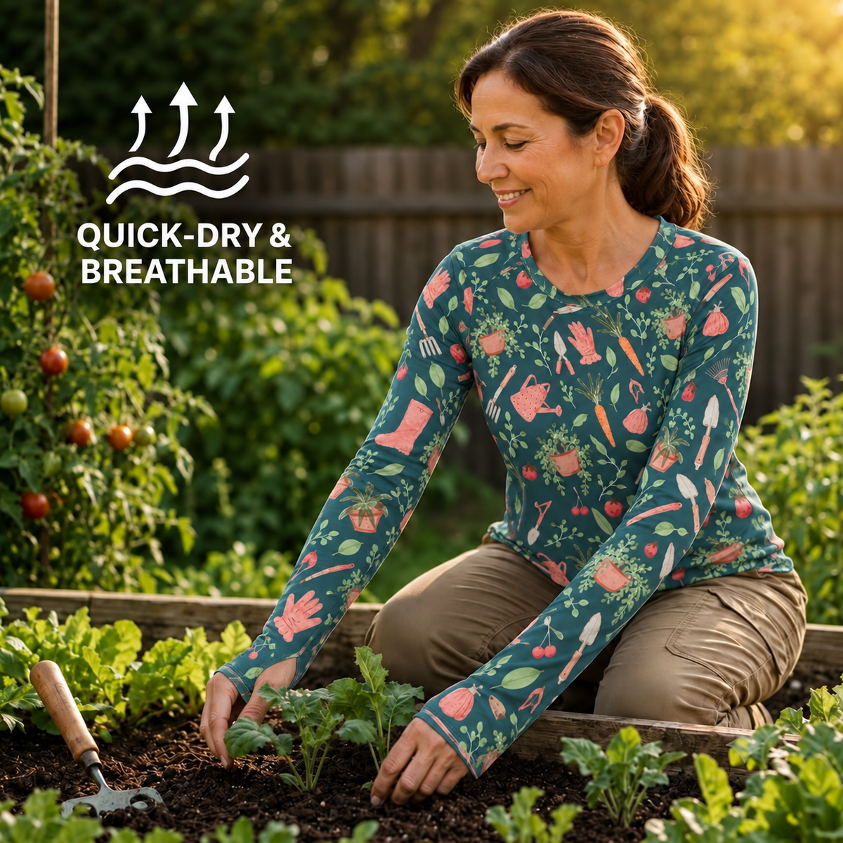Garden Tools Women's Long-Sleeve Sun Shirt With Thumbholes