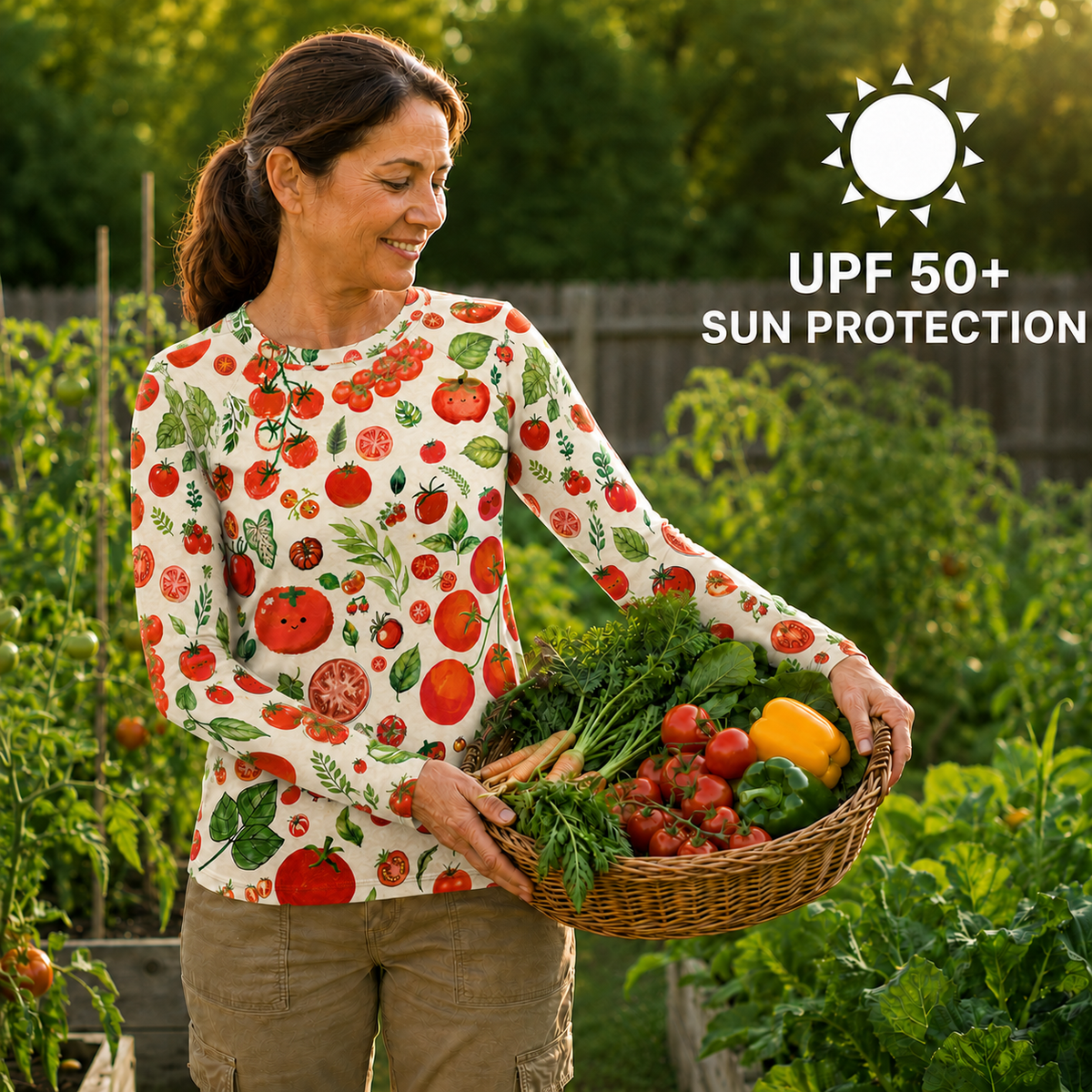 Tomatoes Women's Long-Sleeve Sun Shirt With Thumbholes