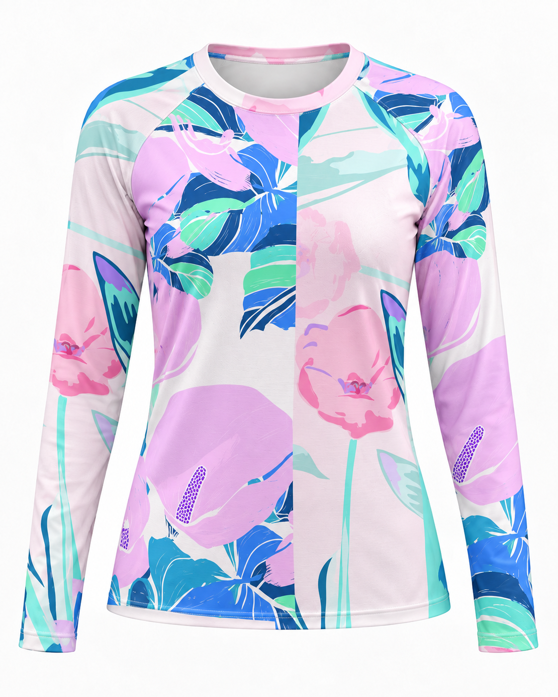 Tropical Bloom Women's Long-Sleeve Sun Shirt