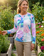 Tropical Bloom Women's Long-Sleeve Sun Shirt