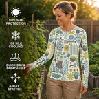 Botanical Garden Women's Long-Sleeve Sun Shirt With Thumbholes