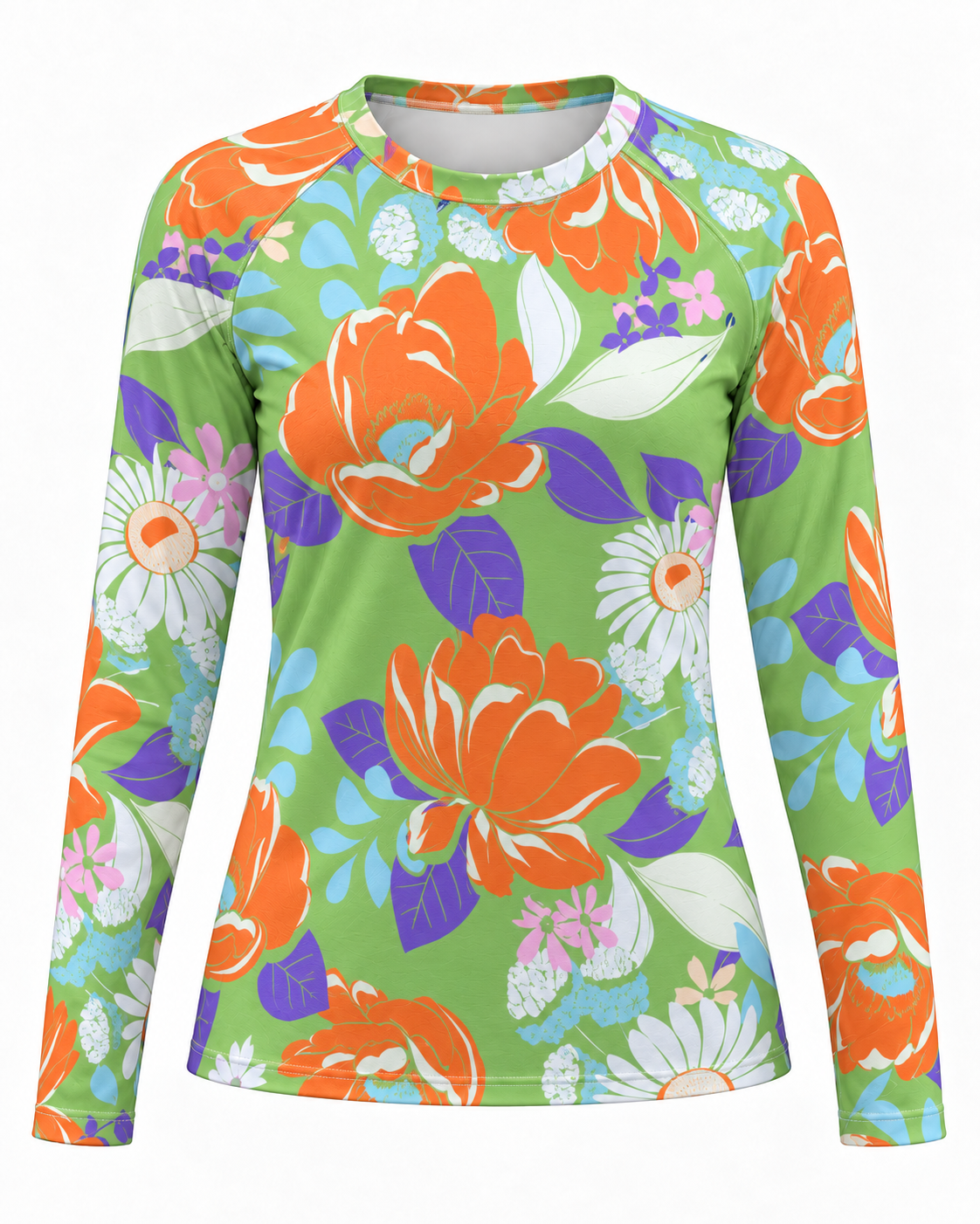 Citrus Bloom Women's Long-Sleeve Sun Shirt