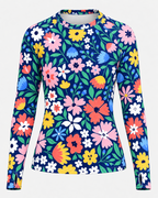 Colorful Wildflower Women's Long-Sleeve Sun Shirt With Thumbholes