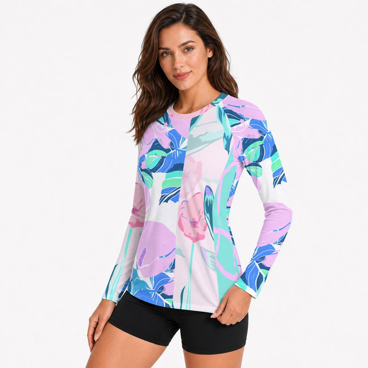 Tropical Bloom Women's Long-Sleeve Sun Shirt