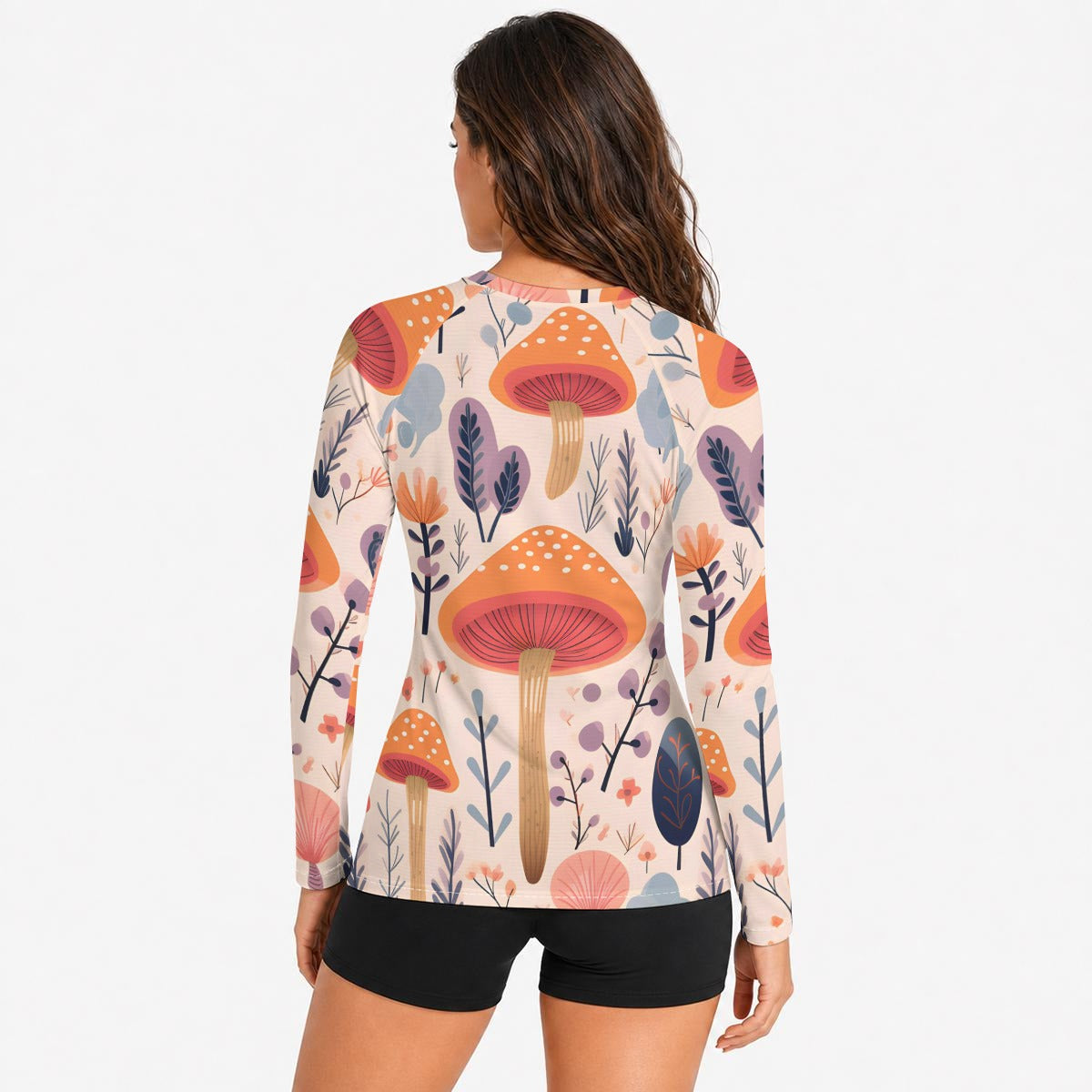 Woodland Mushrooms Women's Long-Sleeve Sun Shirt