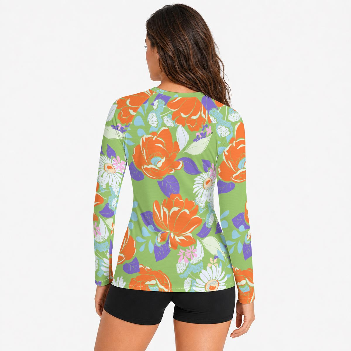 Citrus Bloom Women's Long-Sleeve Sun Shirt
