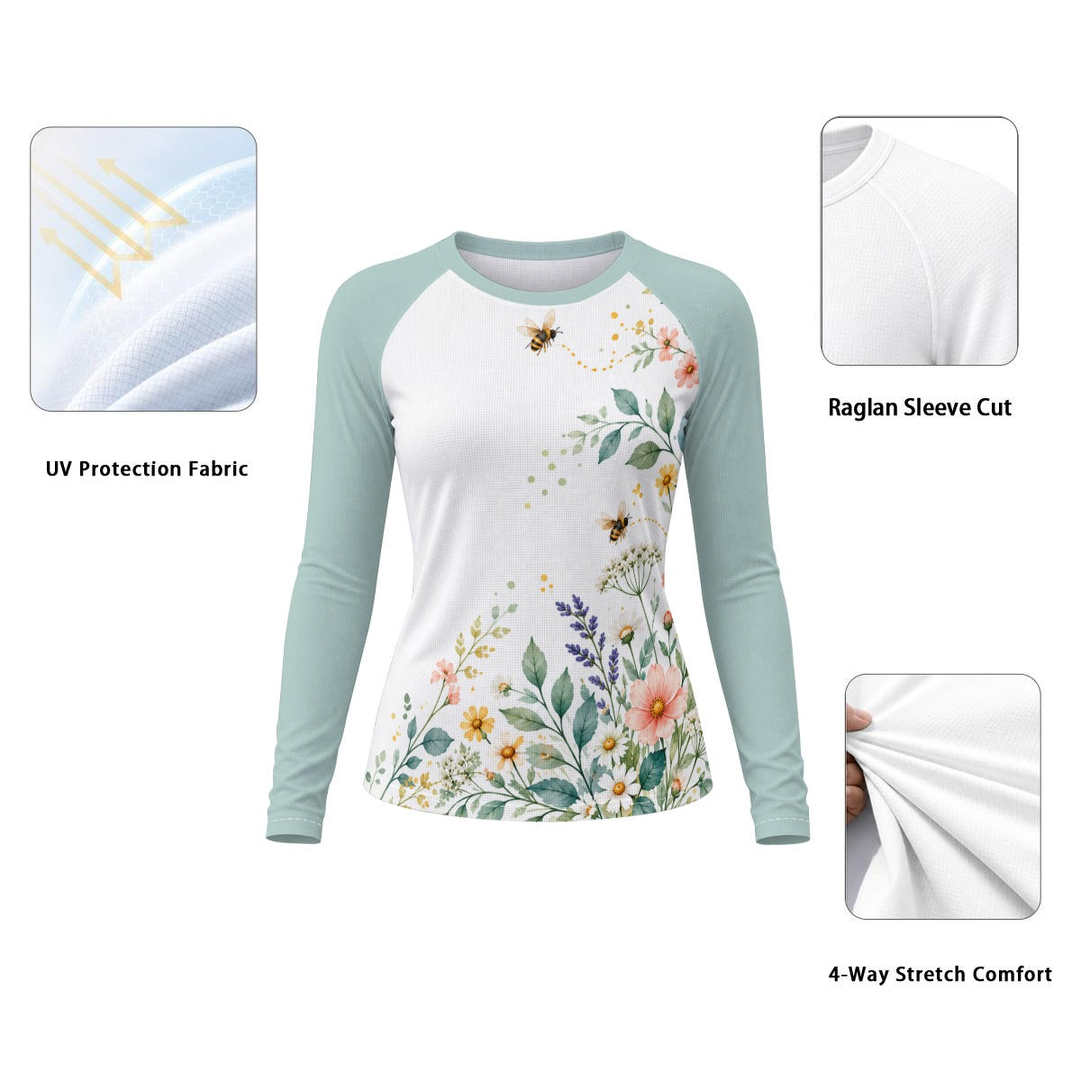Pollinator Garden Women's Long-Sleeve Sun Shirt