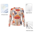 Woodland Mushrooms Women's Long-Sleeve Sun Shirt