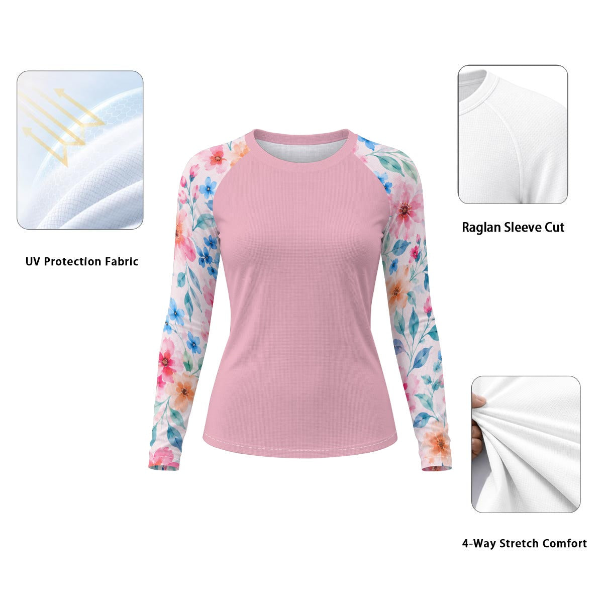Blush Garden Women's Long-Sleeve Sun Shirt